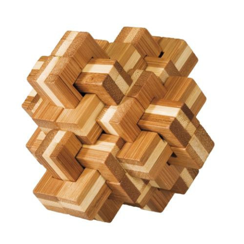 Jucarii copii 8-9 ani - Joc logic IQ din lemn bambus Ananas 3D, Fridolin, 8-9 ani +