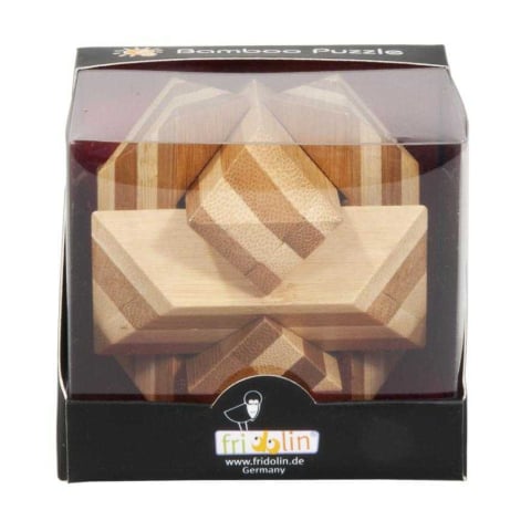 Joc logic IQ din lemn bambus Angular Knot, Fridolin, 8-9 ani + [1]