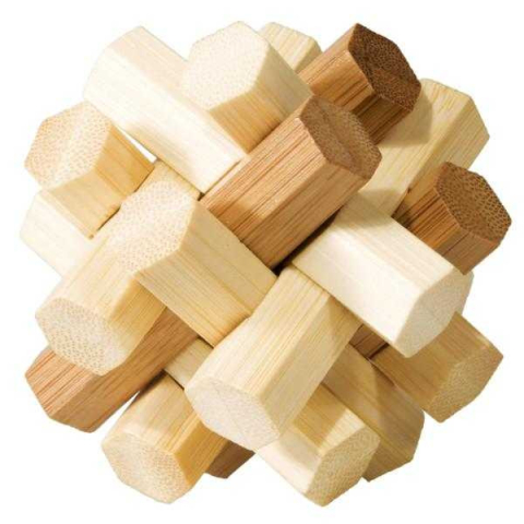 Jucarii copii 8-9 ani - Joc logic IQ din lemn bambus Double Knot, Fridolin, 8-9 ani +