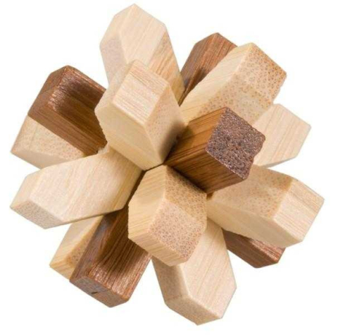 Vârsta - Joc logic IQ din lemn bambus in cutie metalica Crystal, Fridolin, 8-9 ani +