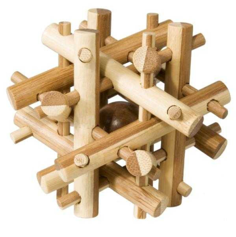 Jucarii copii 8-9 ani - Joc logic IQ din lemn bambus Magic sticks, Fridolin, 8-9 ani +