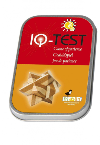 Joc logic IQ din lemn bambus Star, cutie metal, Fridolin, 8-9 ani + [1]