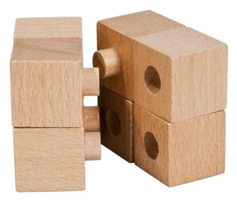 Joc logic IQ din lemn Eight cubes, Fridolin, 8-9 ani + [1]