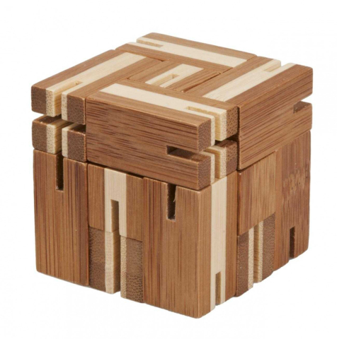 Vârsta - Joc logic puzzle 3D din bambus Flexi-cub, Fridolin, 8-9 ani +