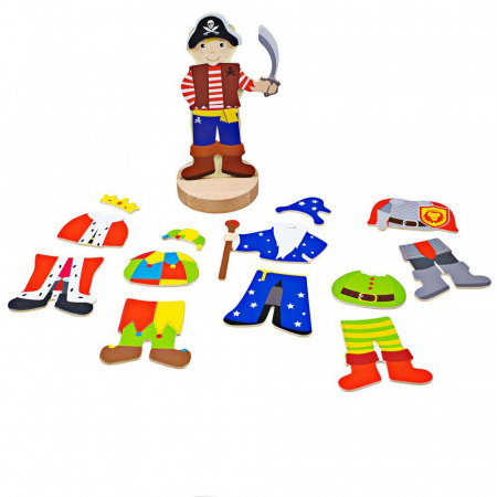Jocuri cu magneti - Joc magnetic - Costume de carnaval, BIGJIGS Toys, 2-3 ani +