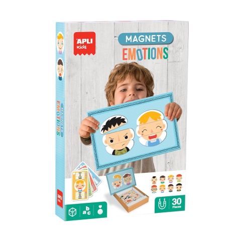 Jocuri dezvoltare emotionala - Joc magnetic Emotii - Creeaza Expresii, Apli Kids, +3 ani