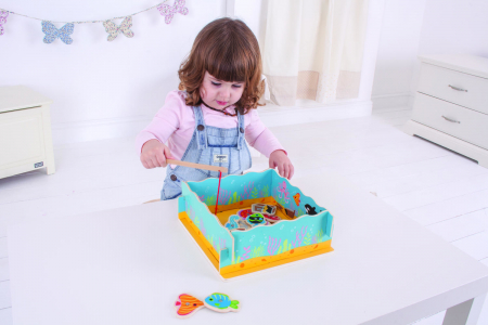 Joc magnetic - Hai sa pescuim, BIGJIGS Toys, 2-3 ani + [4]