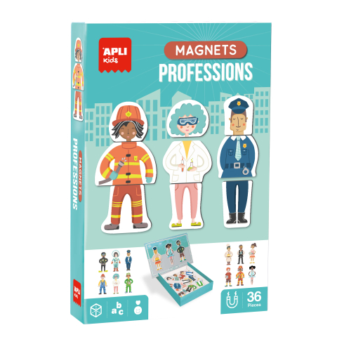 Vârsta - Joc magnetic Meserii - Creeaza personaje, Apli Kids, +3 ani
