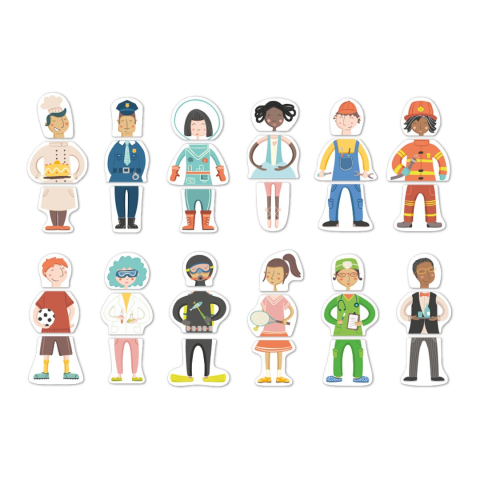 Joc magnetic Meserii - Creeaza personaje, Apli Kids, +3 ani [3]