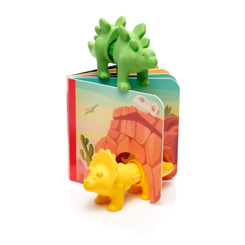 Joc magnetic Smart Max, My First Stories: Dino Friends, Carte cu povesti si dinozauri - 7 piese [2]
