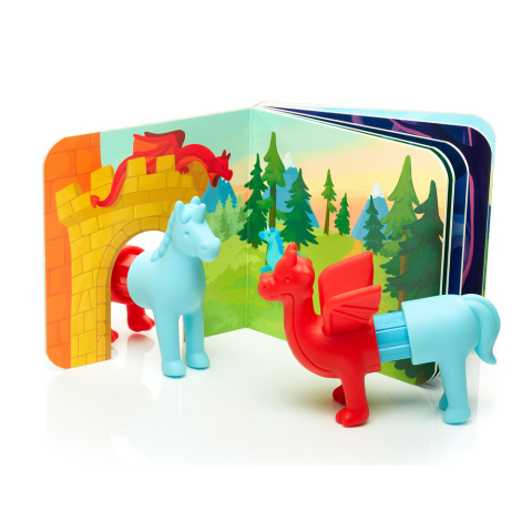Joc magnetic Smart Max, My First Stories: Fantasy Friends, Carte cu povesti si animale fantastice - 7 piese [4]