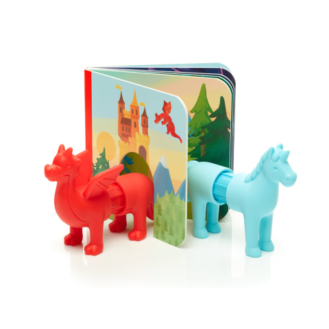 Joc magnetic Smart Max, My First Stories: Fantasy Friends, Carte cu povesti si animale fantastice - 7 piese [3]