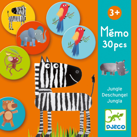 Joc memorie Djeco animale din jungla, 2-3 ani + [1]
