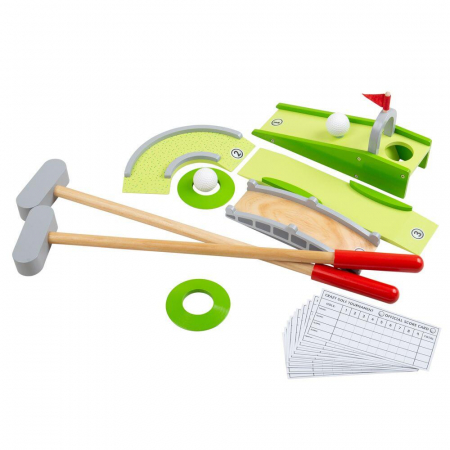 Jucarii baieti - Joc Mini-Golf din lemn, BIGJIGS Toys, 2-3 ani +