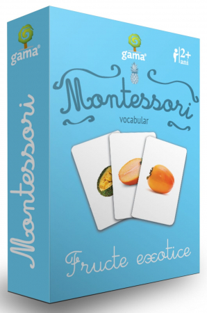 Jucarii si jocuri Montessori - Joc Montessori Fructe exotice, Editura Gama, 2-3 ani +