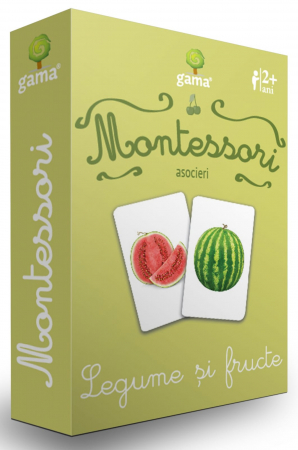 Jucarii si jocuri Montessori - Joc Montessori Legume si fructe, Editura Gama, 1-2 ani +