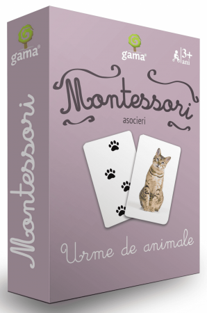 Jucarii si jocuri copii - Joc Montessori Urme de animale, Editura Gama, 2-3 ani +