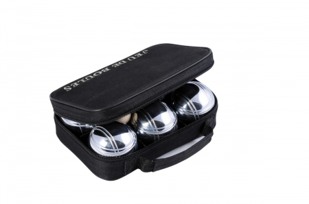 Jucarii copii 6-7 ani - Joc Petanque cu 6 bile metalice diametru 74cm, greutate 720 gr. , geanta depozitare