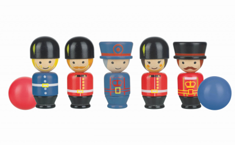 Jucarii copii 1-2 ani - Joc popice figurine londoneze, Orange Tree Toys
