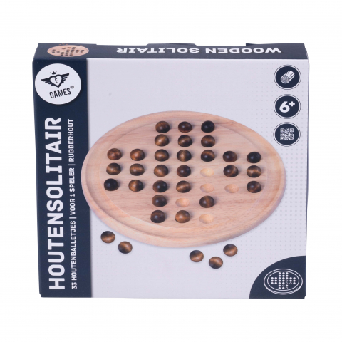 Joc Solitair din lemn, 23 cm, 32 bile [7]