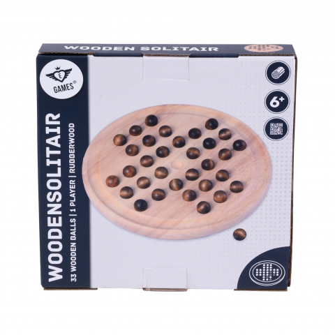 Joc Solitair din lemn, 23 cm, 32 bile [8]