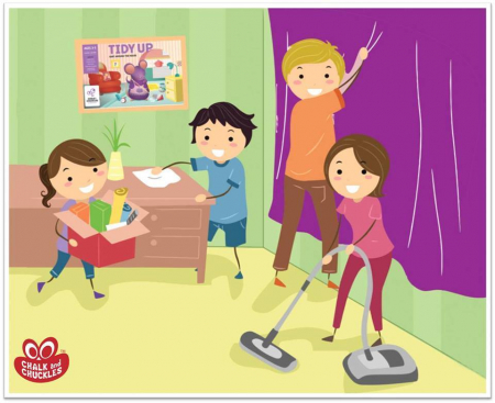 Joc - Tidy up, Chalk and Chuckles, 2-3 ani + [1]