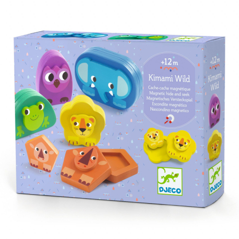 Jucarii copii 1-2 ani - Jucarie bebe educativa Kimami Wild Djeco, 12 luni+