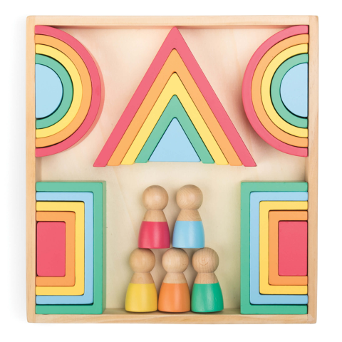 Jucarie de construit Montessori Curcubeu Kipod [7]