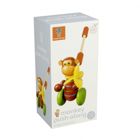 Jucarie de impins maimutica, Orange Tree Toys [3]