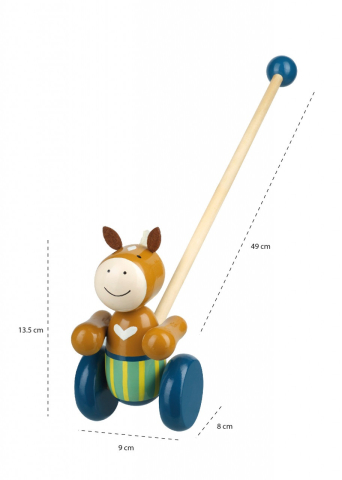 Jucarie de impins ponei, Orange Tree Toys, 12 luni+ [2]