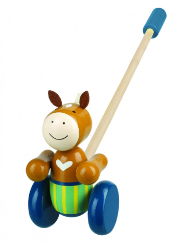 Jucarie de impins ponei, Orange Tree Toys, 12 luni+ [3]