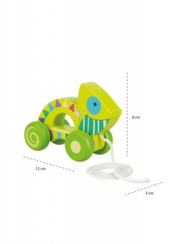 Jucarie de tras cameleon, Orange Tree Toys, 1 - 3 ani [1]