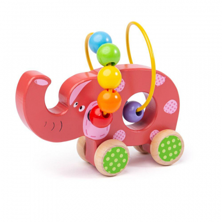 Vârsta - Jucarie dexteritate - Elefantel, BIGJIGS Toys, 1-2 ani +