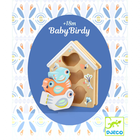Jucarie din lemn Djeco, BabyBirdi, 1-2 ani + [3]