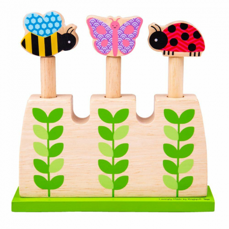 Vârsta - Jucarie din lemn Pop-Up - In gradina, BIGJIGS Toys, 1-2 ani +