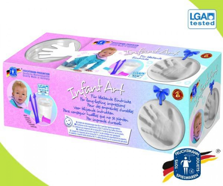 Jucarii interactive - Jucarie interactiva Kit alb amprenta bebelusi, FEUCHTMANN, 0-1 ani +