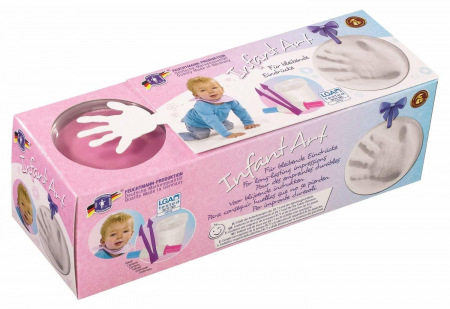Jucarii interactive - Jucarie interactiva Kit roz amprenta bebelusi, FEUCHTMANN, 0-1 ani +