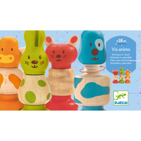 Jucarie motorica Visanimo, Animale cu surub Djeco, 1-2 ani + [2]