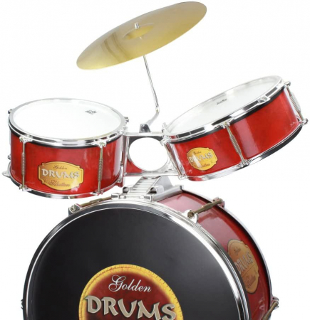 Jucarie muzicala Baterie, Set tobe Golden Drums, Reig Musicales, 4-5 ani + [2]
