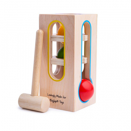 Vârsta - Jucarie pentru dexteritate- Turnuletul bilelor, BIGJIGS Toys, 2-3 ani +