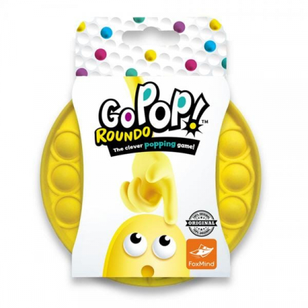 Cadouri copii - JUCARIE SENZORIALA ANTISTRES POP IT ORIGINAL GO POP ROUNDO, GALBEN, FoxMind, 6-7 ani +