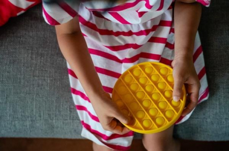 JUCARIE SENZORIALA ANTISTRES POP IT ORIGINAL GO POP ROUNDO, GALBEN, FoxMind, 6-7 ani + [2]