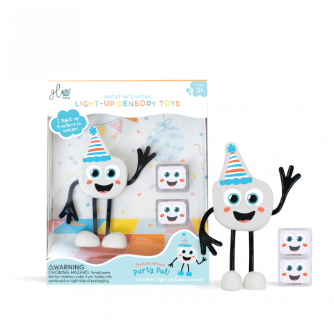 Jucarii bebelusi - Jucarie senzoriala luminoasa Party - Glo Pal, multicolor