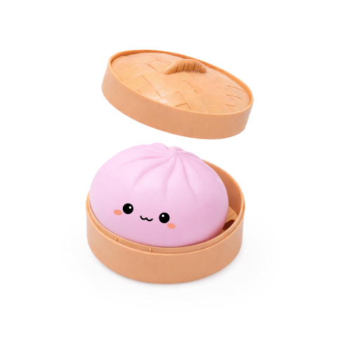 Jucarie Squishy Dumplings 6 cm Lucky Bao - mini galusca norocoasa [5]