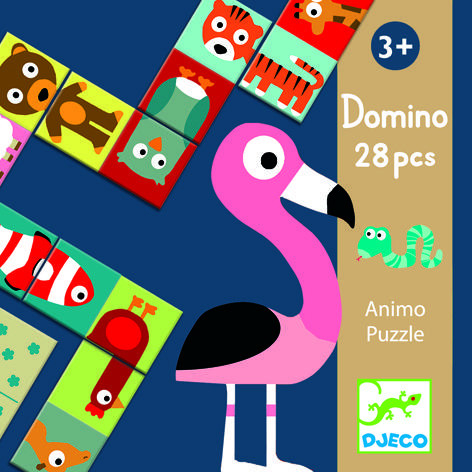 Jucarii Educative Domino animo puzzle Djeco, 2-3 ani + [1]
