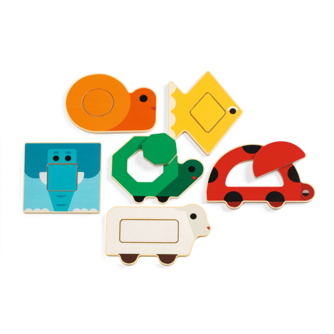 Jucarii Educative Puzzle duobasic Djeco, 0-1 ani + [1]
