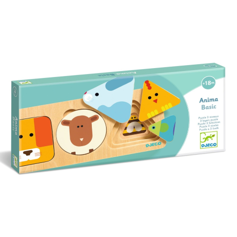 Puzzle bebelusi - Jucarii Montessori Anima Basic Djeco, 1-2 ani +