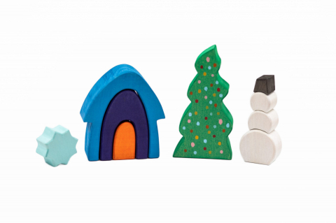 Cadouri copii - Jucarii Montessori Set handmade Marc toys, Iarna din Poveste, 2-3 ani +