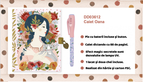 Jurnal secret Djeco cu pix magic, Oana, 2-3 ani + [1]