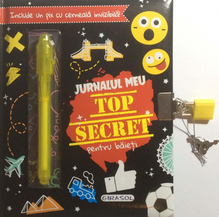 Vârsta - Jurnalul meu Top Secret pentru baieti, GIRASOL, 6 ani+